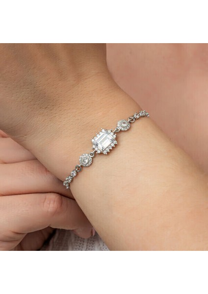 Baget Su Yolu 925 Ayar Gümüş Bileklik