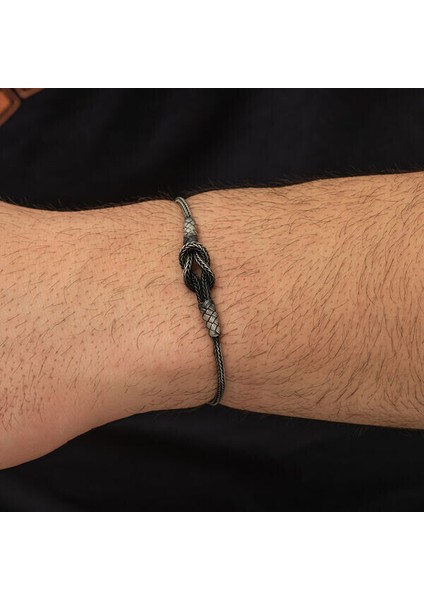 Örgü Kazaziye 925 Ayar Gümüş Bileklik