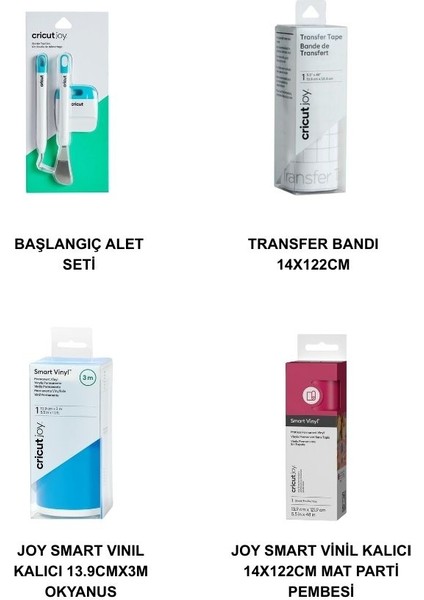 Joy Parti Paketi (Makine + Alet Seti + Transfer Bandı 14X122CM + 2 Adet Kalıcı Vinil Folyo) fırsatları