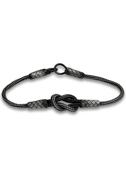 Kazaziye Örgü 925 Ayar Gümüş Bileklik