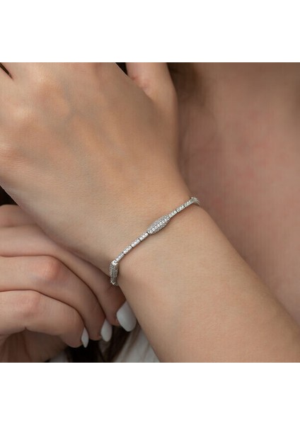 Su Yolu 925 Ayar Gümüş Bileklik