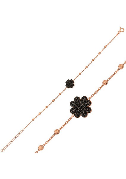 Rose Yonca 925 Ayar Gümüş Bileklik