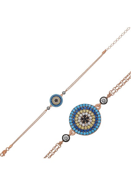 Rose Nazar 925 Ayar Gümüş Bileklik