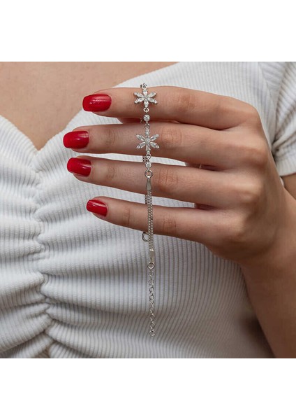 Lotus Çiçegi 925 Ayar Gümüş Bileklik