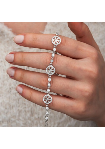 Kar Tanesi 925 Ayar Gümüş Bileklik