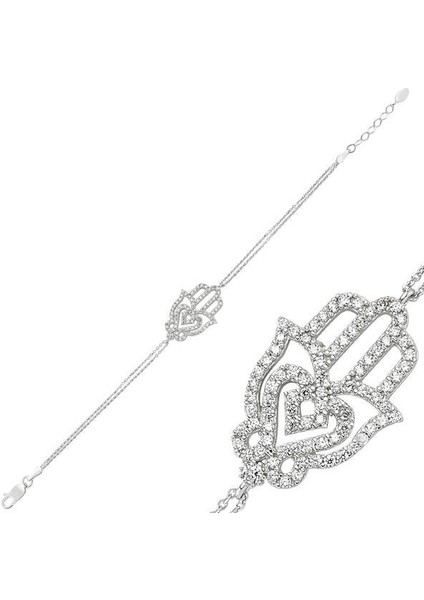 Fatma Ananın Eli 925 Ayar Gümüş Bileklik