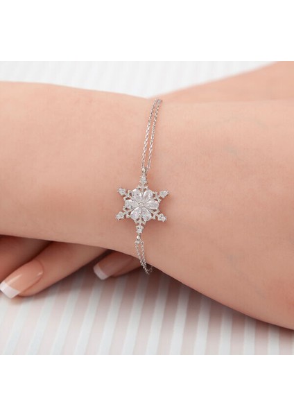Kar Tanesi 925 Ayar Gümüş Bileklik