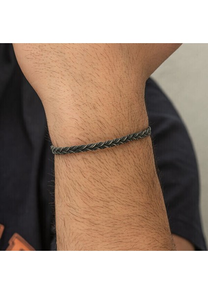 Örgü Kazaziye 925 Ayar Gümüş Bileklik