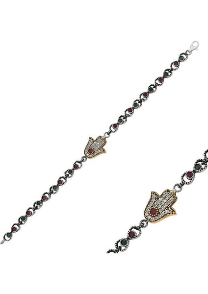 Fatma Ananın Eli Otantik 925 Ayar Gümüş Bileklik