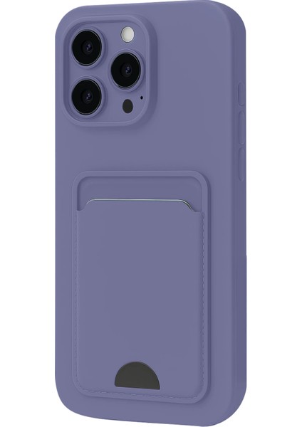 Apple iPhone 16 Plus Kılıf Card Flex Kılıf (Kartlıklı) - Lila