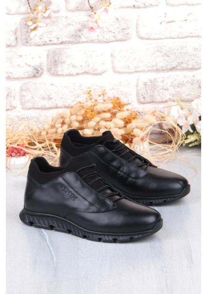 4781 Rahat Lastikli Kauçuk Taban Hakiki Deri Erkek Ayakkabı