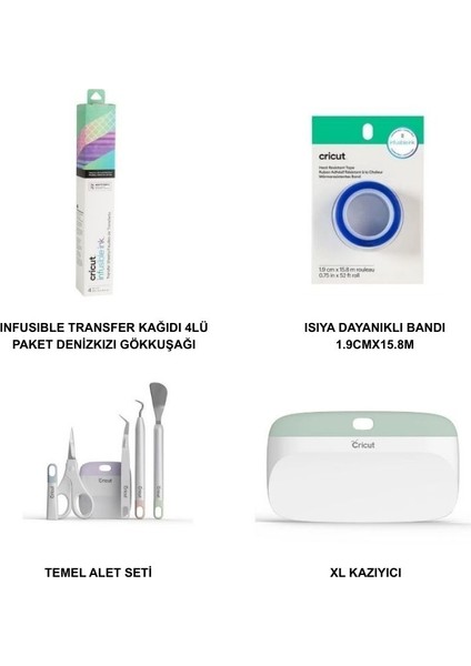 Maker 4 Kesme Makinesi ve Kupa Presi ile Kupalarını Kendin Tasarla Paketi (Makine + Kupa Presi + Transfer Kağıdı + Isıya Dayanıklı Bant + Alet Seti + Kazıyıcı) fırsatları