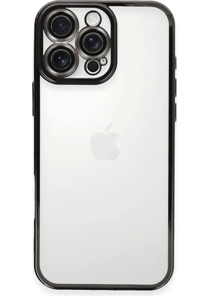 Apple iPhone 16 Pro Max Crystal Shield Lensli Silikon (Lens Protector / Kamera Koruyucu Kılıf) - Siyah modelleri