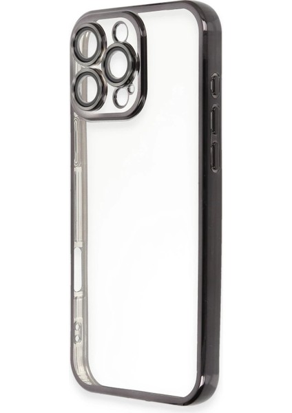 Apple iPhone 16 Pro Max Crystal Shield Lensli Silikon (Lens Protector / Kamera Koruyucu Kılıf) - Siyah fırsatları