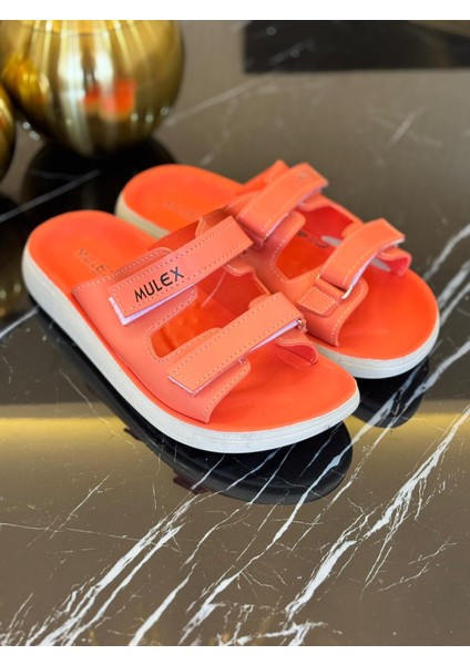 Kadın Ortopedik Çift Cırtlı Tam Kalıp Günlük Rahat Terlik