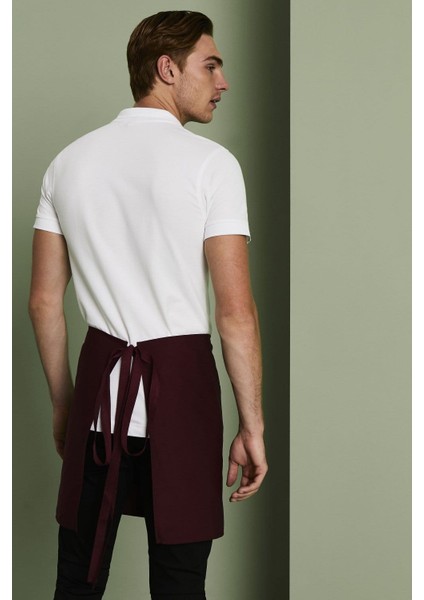 Garson Aşçı ve Mutfak Şef Yarım Bel Önlük Leke Tutmaz 2 Cepli Servis Önlüğü Unisex Short Apron fiyatları