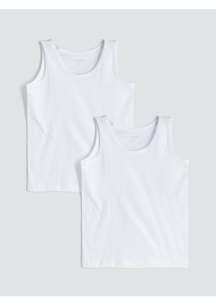 Bisiklet Yaka Erkek Çocuk Atlet 2'li (W5)