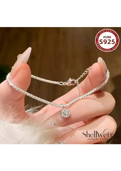 Crystalstep Kadın 925 Gümüş Tek Taş Kadın Halhal fiyatları