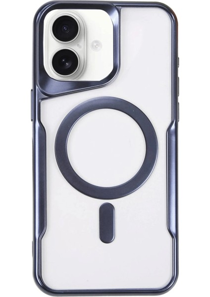 Apple iPhone 16 Elegant Venüs Magsafe Kılıf – Slim Transparent Tasarım - Lacivert
