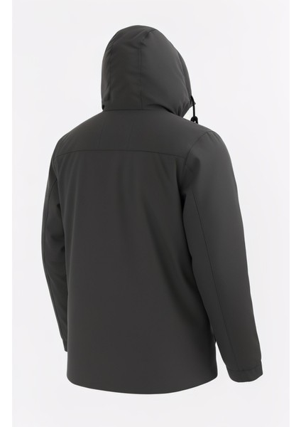 Erkek Gri Outdoor Su Itici Kapüşonlu Kaban – Rüzgar Geçirmez, Hafif ve dayanıklı modelleri