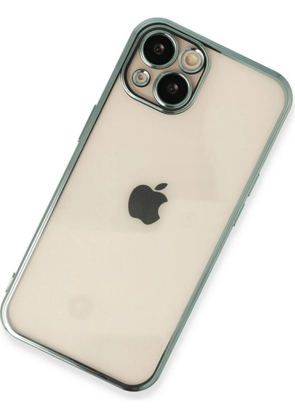 Apple iPhone 13 Crystal Shield Lensli Silikon (Lens Protector / Kamera Koruyucu Kılıf) - Yeşil fiyatları