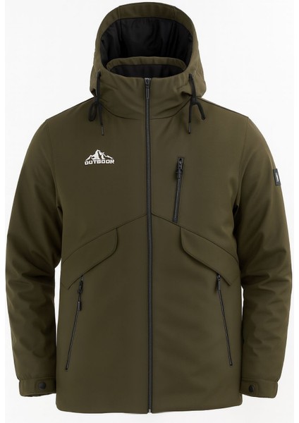 Erkek Yeşil Outdoor Su Itici Kapüşonlu Kaban – Rüzgar Geçirmez, Hafif ve dayanıklı