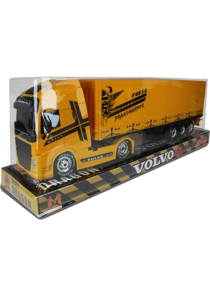 Scania, Volvo Model Oyuncak Tır – 46 cm Uzunluk, Hareketli Dorse, 12 Tekerlekli Konteyner Tır