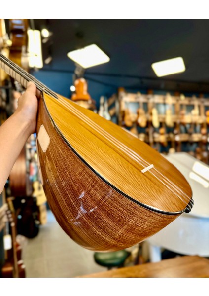 Kısa Sap Üst Seri Tam Profesyonel Karaağaç Bağlama 40 Tekne