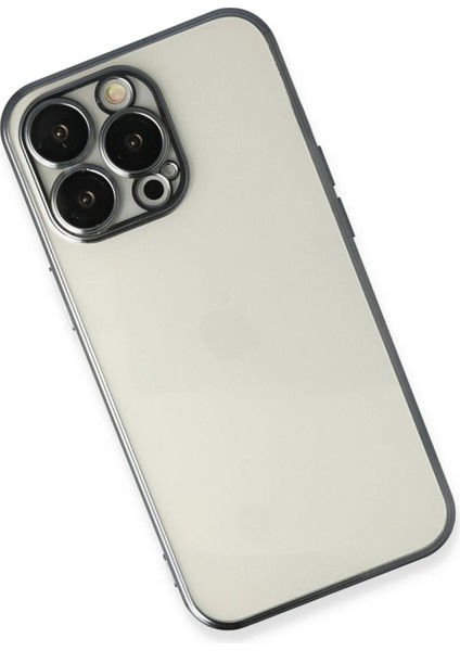 Apple iPhone 13 Pro Max Crystal Shield Lensli Silikon (Lens Protector / Kamera Koruyucu Kılıf) - Siyah modelleri