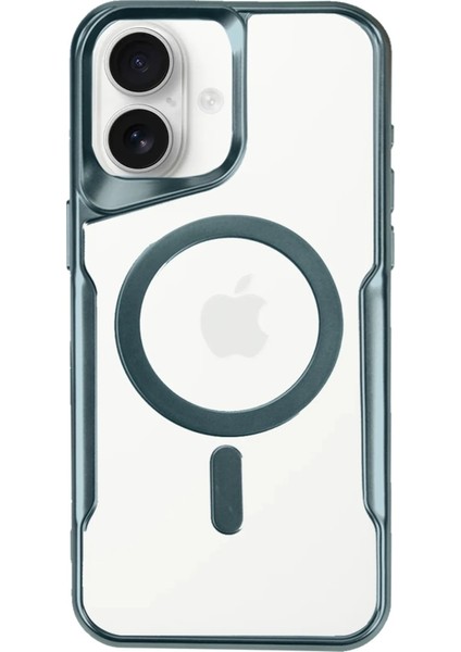 Apple iPhone 16 Elegant Venüs Magsafe Kılıf – Slim Transparent Tasarım - Turkuaz