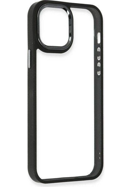 Apple iPhone 12 Pro Max Elegant Clear Case (Şeffaf Kılıf) - Stylish Protective Cover - Siyah fiyatları