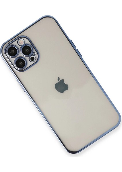 Apple iPhone 12 Pro Crystal Shield Lensli Silikon (Lens Protector / Kamera Koruyucu Kılıf) - Açık Mavi fiyatları