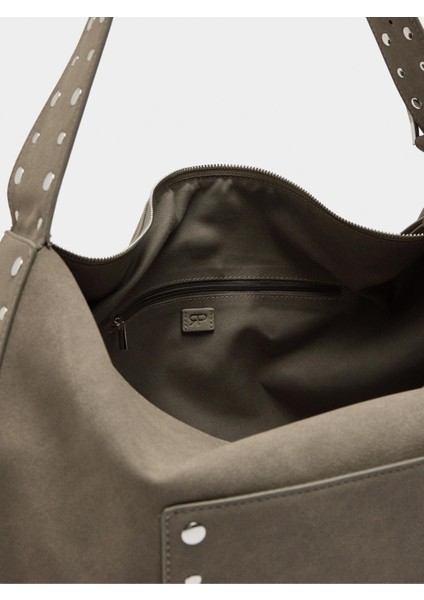 Zımba Detaylı ve Deri Görünümlü Çanta indirimleri