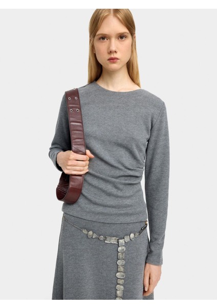 Drape Detaylı T-Shirt