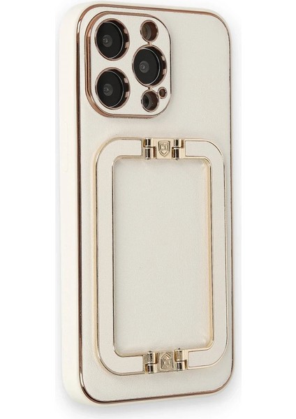 Apple iPhone 14 Pro Aurela Kapak – Şık, Tok & Metal Çerçeveli Stil - Beyaz indirimleri
