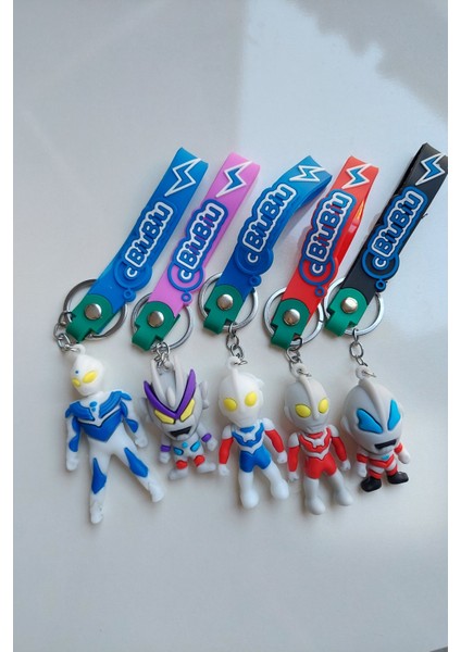 Ultraman Serisi 3D Silikon Anahtarlık Seti 5ADET fırsatları