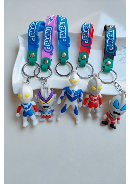 Ultraman Serisi 3D Silikon Anahtarlık Seti 5ADET