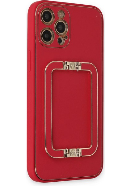 Apple iPhone 12 Pro Aurela Kapak – Şık, Tok & Metal Çerçeveli Stil - Kırmızı fiyatları