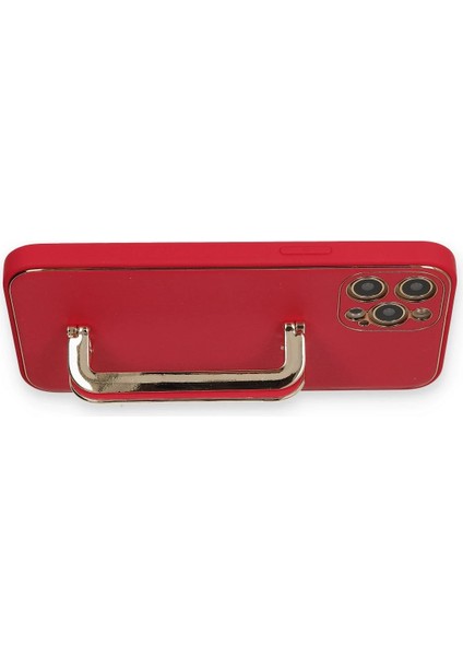 Apple iPhone 12 Pro Aurela Kapak – Şık, Tok & Metal Çerçeveli Stil - Kırmızı modelleri