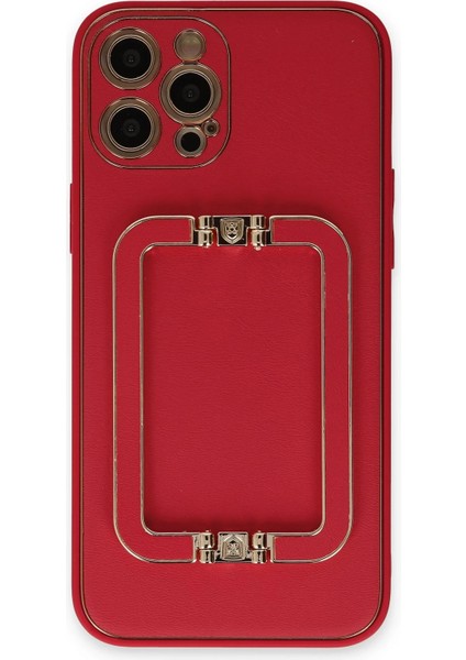 Apple iPhone 12 Pro Aurela Kapak – Şık, Tok & Metal Çerçeveli Stil - Kırmızı fırsatları