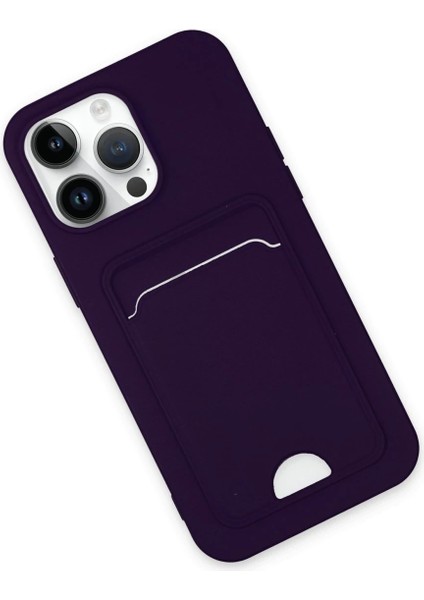 Apple iPhone 14 Pro Max Kılıf Card Flex Kılıf (Kartlıklı) - Derin Mor fiyatları