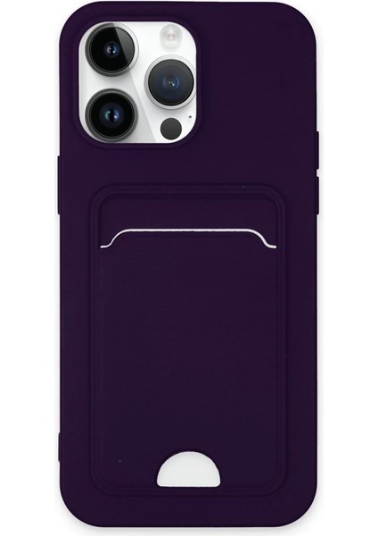 Apple iPhone 14 Pro Max Kılıf Card Flex Kılıf (Kartlıklı) - Derin Mor fırsatları