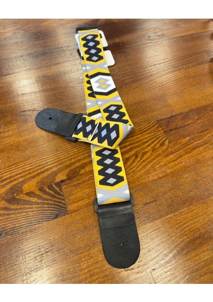 Elektro Gitar Askısı Desenli