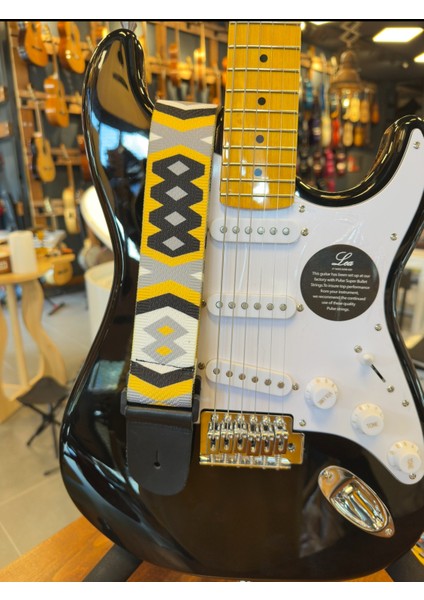 Elektro Gitar Askısı Desenli