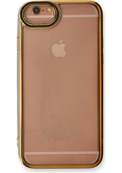 Apple iPhone 6 Elegant Liva Lens Kapak – (Şeffaf Gövde, Altın Çerçeveli Kamera Koruma) - Siyah fiyatları