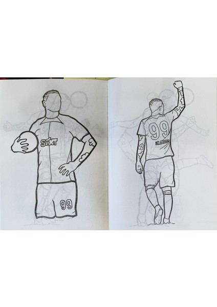 Futbolcular Figürlü 5 Adetlik Boyama Kitabı Seti ve 12 Lü Tüp Kuru Boya AD39165 indirimleri