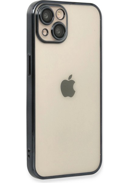 Apple iPhone 14 Crystal Shield Lensli Silikon (Lens Protector / Kamera Koruyucu Kılıf) - Siyah fiyatları