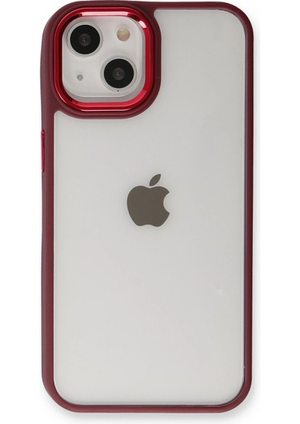 Apple iPhone 14 Plus Elegant Clear Case (Şeffaf Kılıf) - Stylish Protective Cover - Kırmızı fiyatları