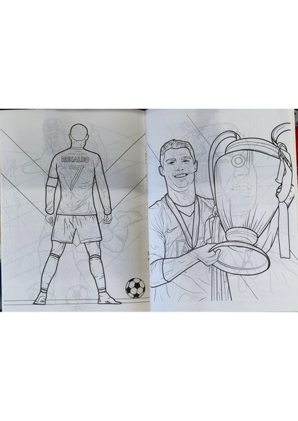 Futbolcular Figürlü 5 Adetlik Boyama Kitabı Seti ve 12 Li Kuru Boya AD39645 fırsatları