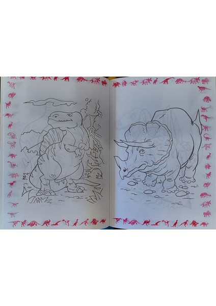 Dinozorlar Figürlü 5 Adetlik Boyama Kitabı Seti AD39665 modelleri